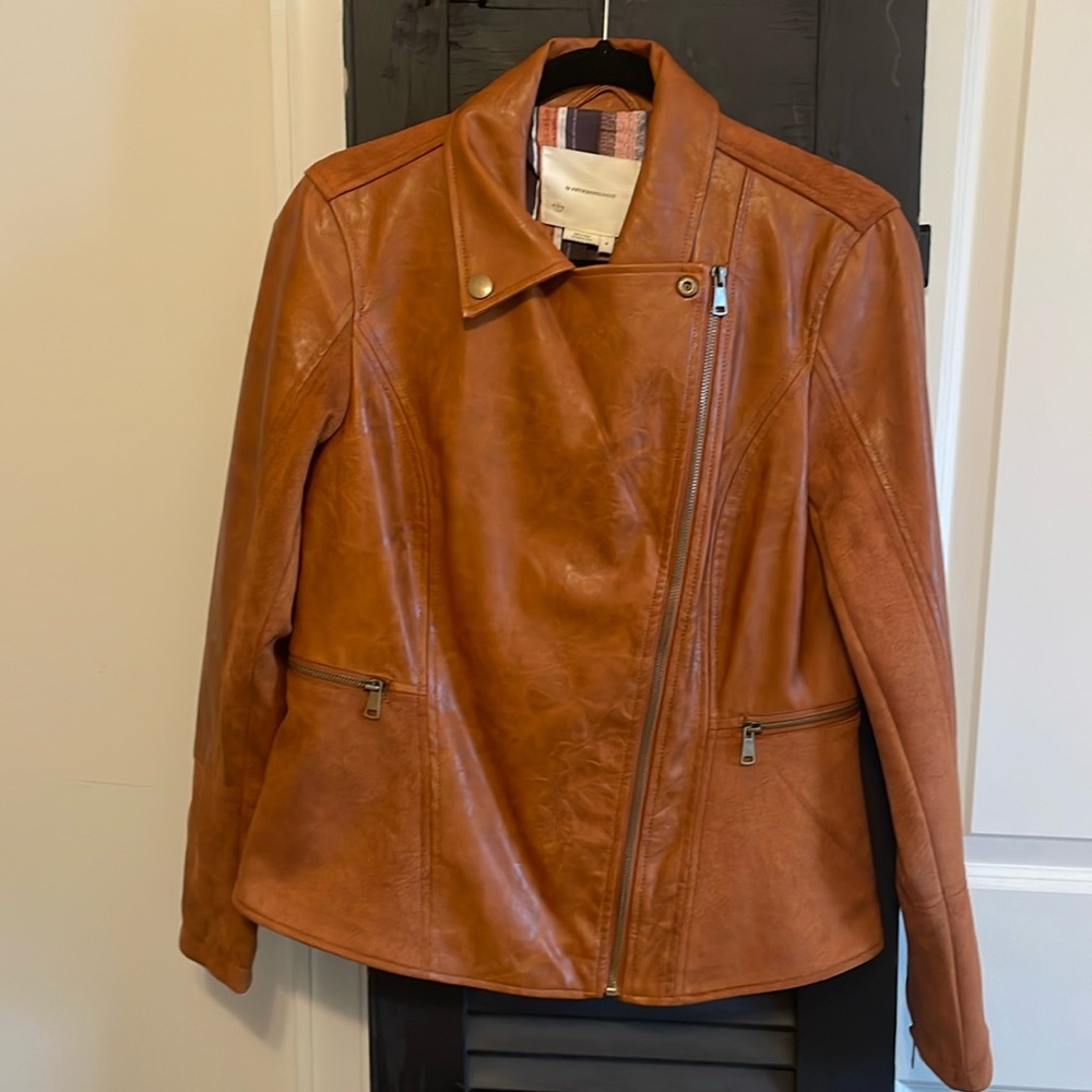 Anthropologie faux leather & suede coat.  New with tags